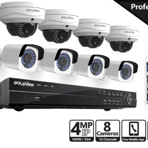 Laview 4-megapixel (2688 X 1520) 8 Channel Poe Nvr – Laview 4-megapixel (2688 X 1520) 16 Channel Poe Nvr – 8 Security Camera System