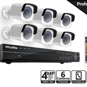 Laview 4-megapixel (2688 X 1520) 8 Channel Poe Nvr – 8 Ch Poe Nvr Security Cameras System – Six 4mp Bullet Ip Surveillance Cameras