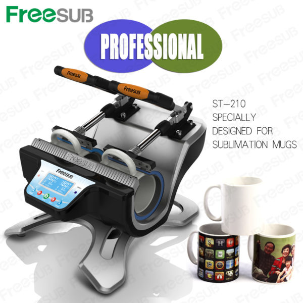 Freesub Automatic Mini Double Station Baking Mug Press Machine