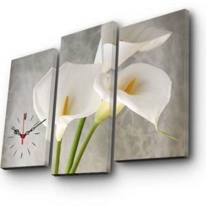 Clock Art Decorative Canvas Wall Clock (3 Pieces) – Multi Color – Clock Art 228cla2659 Decorative Canvas Wall Clock (3 Pieces), Multi Color