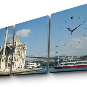 Clock Art Decorative Canvas Wall Clock (3 Pieces) – Multi Color – Clock Art 228cla2692 Decorative Canvas Wall Clock (3 Pieces), Multi Color