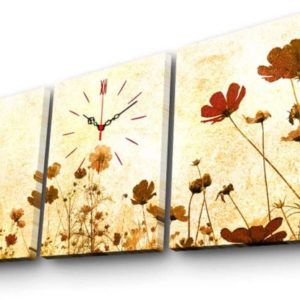Clock Art Decorative Canvas Wall Clock (3 Pieces) – Multi Color – Clock Art 228cla3604 Decorative Canvas Wall Clock (3 Pieces), Multi Color