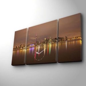 Clock Art Decorative Canvas Wall Clock (3 Pieces) – Multi Color – Clock Art 228cla3639 Decorative Canvas Wall Clock (3 Pieces), Multi Color