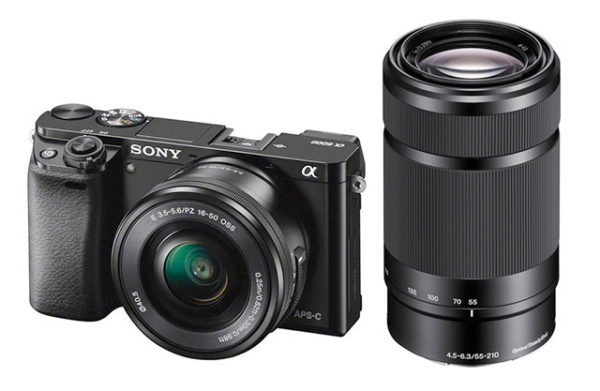 Sony Alpha A6000 Mirrorless Digital Camera Kit – Sony 16-50mm F/3.5-5.6 Oss Alpha E-mount Retractable Zoom Lens + Sony E 55-210mm F/4.5-6.3 Oss E-mount Lens
