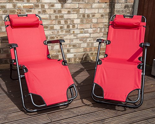 2 In 1 Outdoor Foldable Garden Sun Loungers / Reclining/camping Chairs