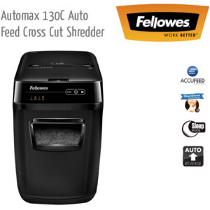 Fellowes® Automax™ 130c 130-sheet Cross-cut Auto Feed Shredder