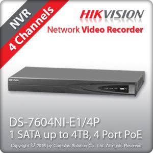 Hikvision Ds-7600ni-e1/4p Embedded Plug & Play Nvr