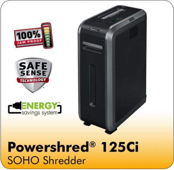 Fellowes® Powershred® 225ci 100% Jam Proof Cross-cut Shredder