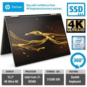 Hp® Spectre X360 Ultra Light 2-in-1 Convertible Touch Screen Laptop – 16gb | 512gb Ssd | 15.6″ 4k Uhd | 2gb Nvidia Geforce Mx150