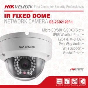 Hikvision Ds-2cd2120f-i (2.8mm) 2mp Ir Fixed Dome Camera