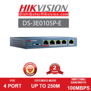 Hikvision Ds-3e0105p-e – 4port Poe Switch