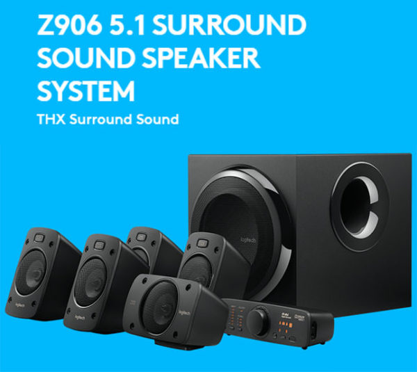 Logitech Z906 Surround Sound Thx-certified 5.1 Speaker System