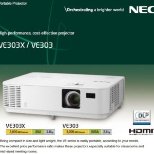 Nec Np-ve303x 3000-lumen Xga Dlp Portable Projector