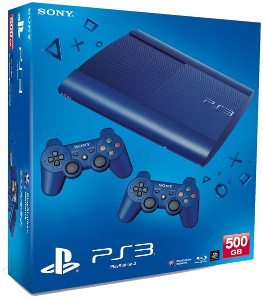 Sony Playstation 3 Super Slim – Playstation 3 Super Slim Console With 2controller 500gb Blue