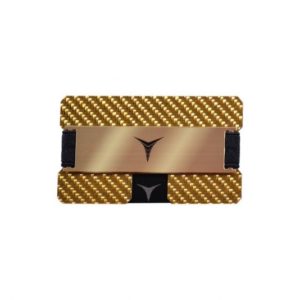Tech Nuggets – Carbon Fibre Wallet Money Clip And Credit Card Holder – Gold