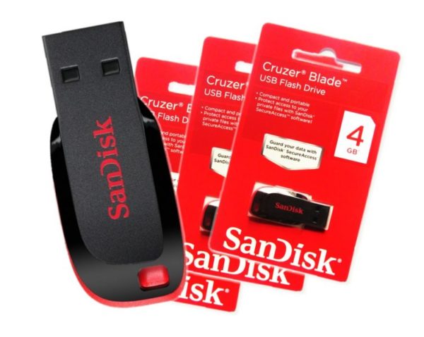 Sandisk Cruzer Blade Usb Flash Drives – 4gb