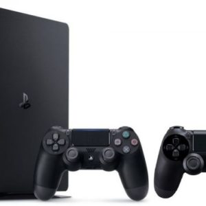 Sony Playstation®4 Slim Gaming Console – Sony Playstation 4 1tb Slim With 2 Dual Shock Wireless Controllers – Black