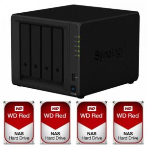 Synology Diskstation Ds918+ 4-bay Nas Enclosure – 12tb (3 X 4tb Wd Red)
