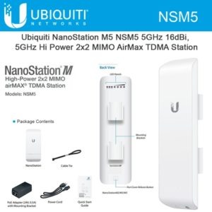 Ubiquiti Nanostation M5, 5ghz Hi Power Airmax Tdma Station