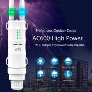 Wavlink Ac600 Ip65 Outdoor Wireless Repeater, Wi-fi Signal Booster &ranger Extender
