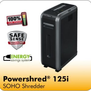Fellowes® Powershred® 125i 100% Jam Proof Strip-cut Shredder