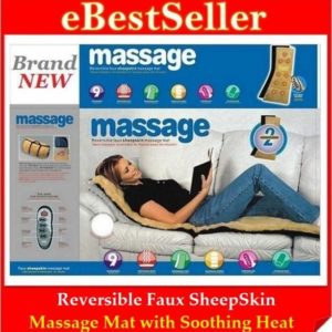 Reversible Faux Sheepskin 9 Motor Full Body Massage Mat-soothing Chair
