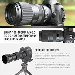 Sigma 100-400mm F/5-6.3 Dg Os Hsm Contemporary Lens – Canon Ef