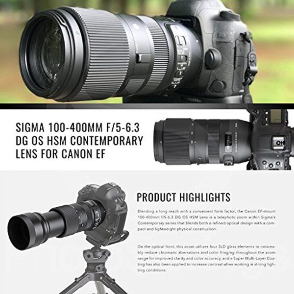 Sigma 100-400mm F/5-6.3 Dg Os Hsm Contemporary Lens – Canon Ef