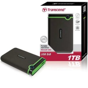 Transcend Storejet 2.5-inch Portable External Hard Drive – 1tb