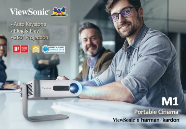 Viewsonic M1 Portable Projector With Dual Harman Kardon Speakers Portable Projector
