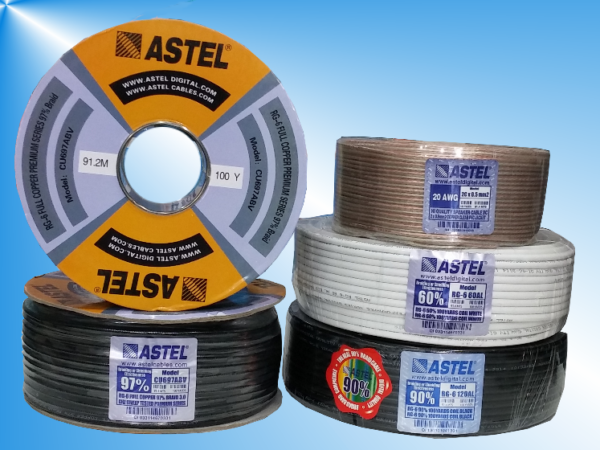 Astel Rg6 Coaxial Cables/ 5 Metres