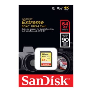 Sandisk Extreme Pro Uhs-i Sdhc Memory Card (v30) – 64gb